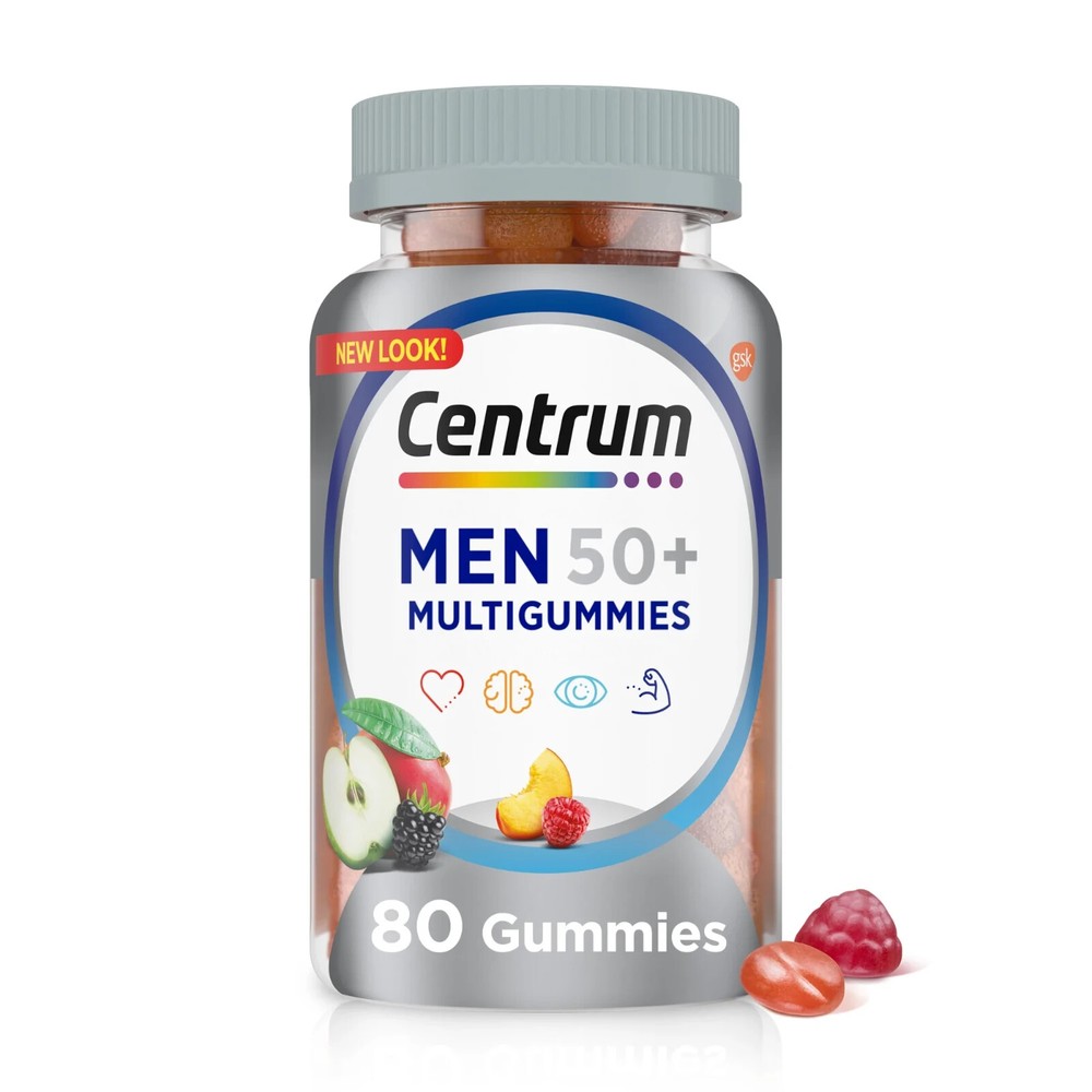 Centrum Multigummies Mens 50 Plus Gummy Vitamins, Multivitamin Supplemen 80ct