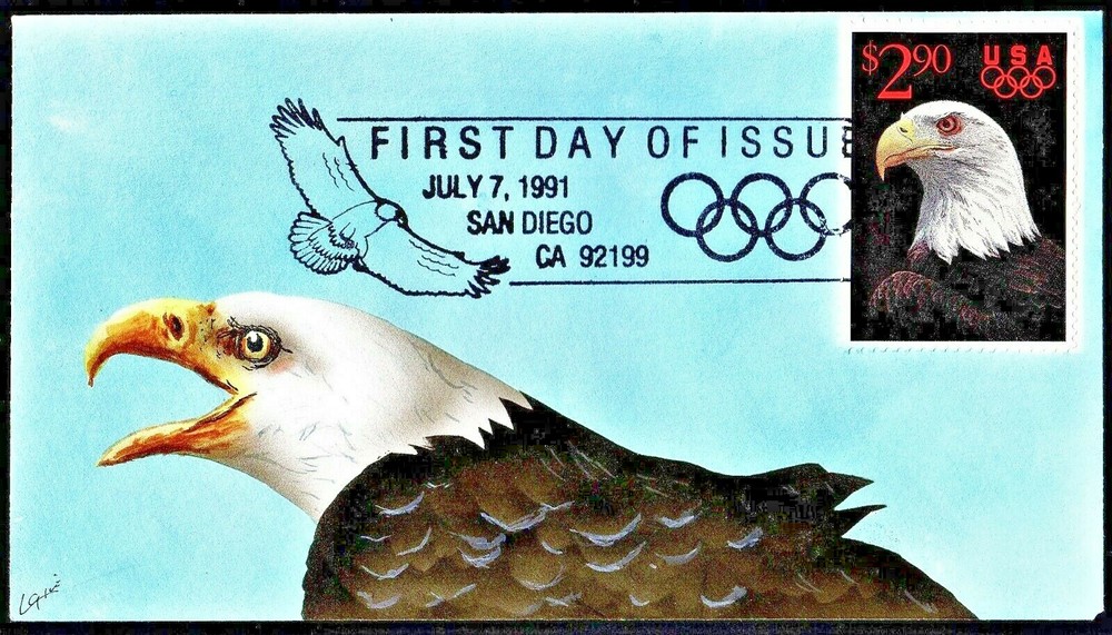 $2.90 Eagle 2540 First Day Cover FDC San Diego July 7 '91 Gold Mine Cach 10 Made