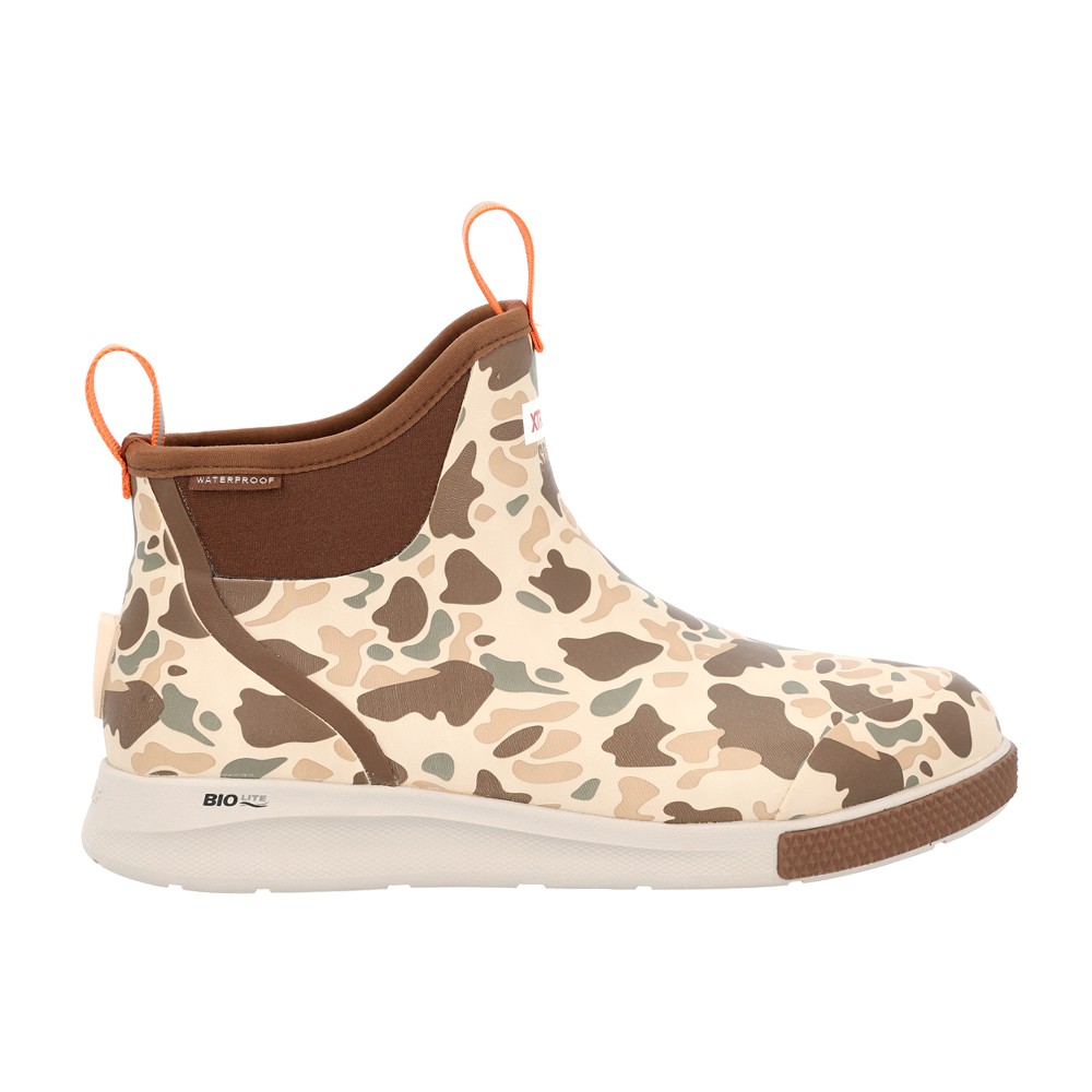 Xtratuf Sport Ankle Deck Camo Round Toe Pull On Rain  Mens Brown Casual Boots XA