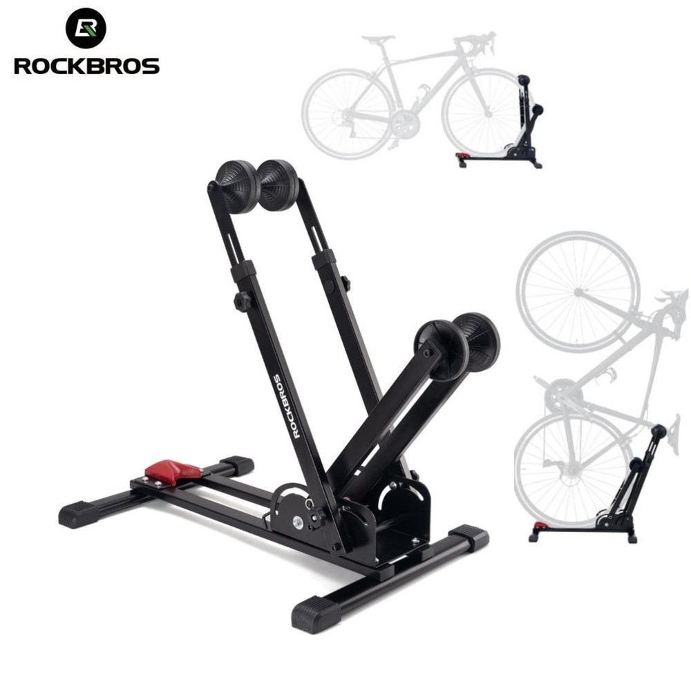 ROCKBROS Foldable Vertical&Horizontal Bike Rack-Floor Stand for Garage/Indoor