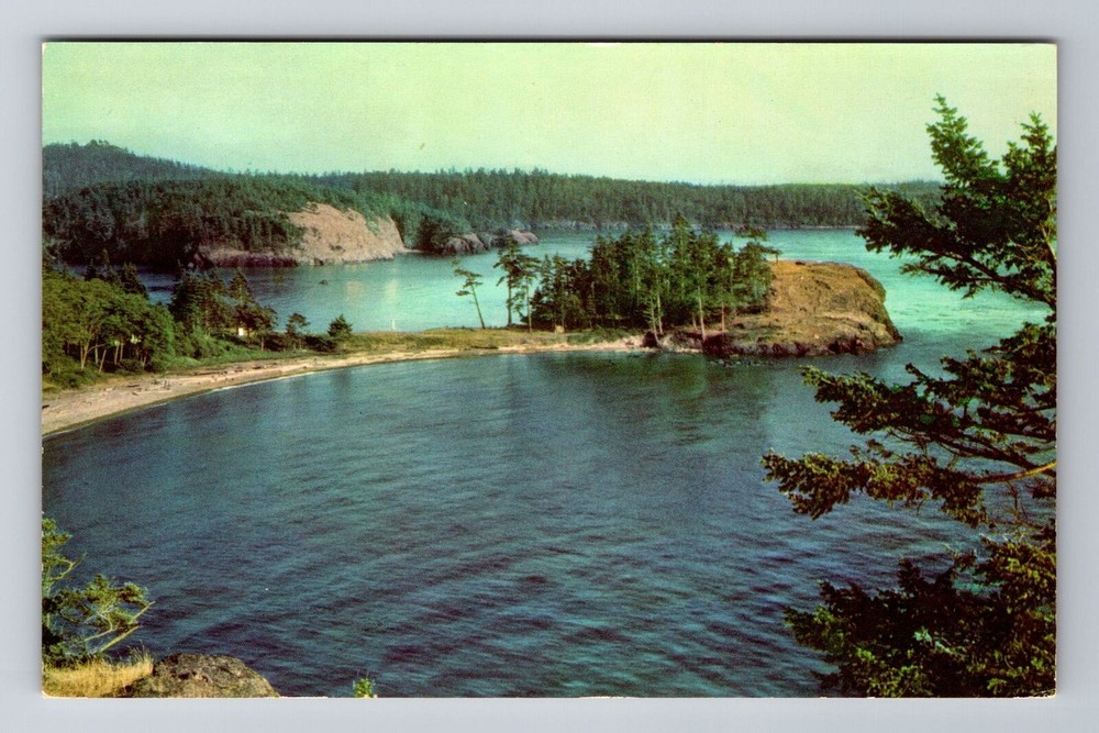Fidalgo Island WA-Washington, Rosario Beach, Puget Sound, Vintage Postcard