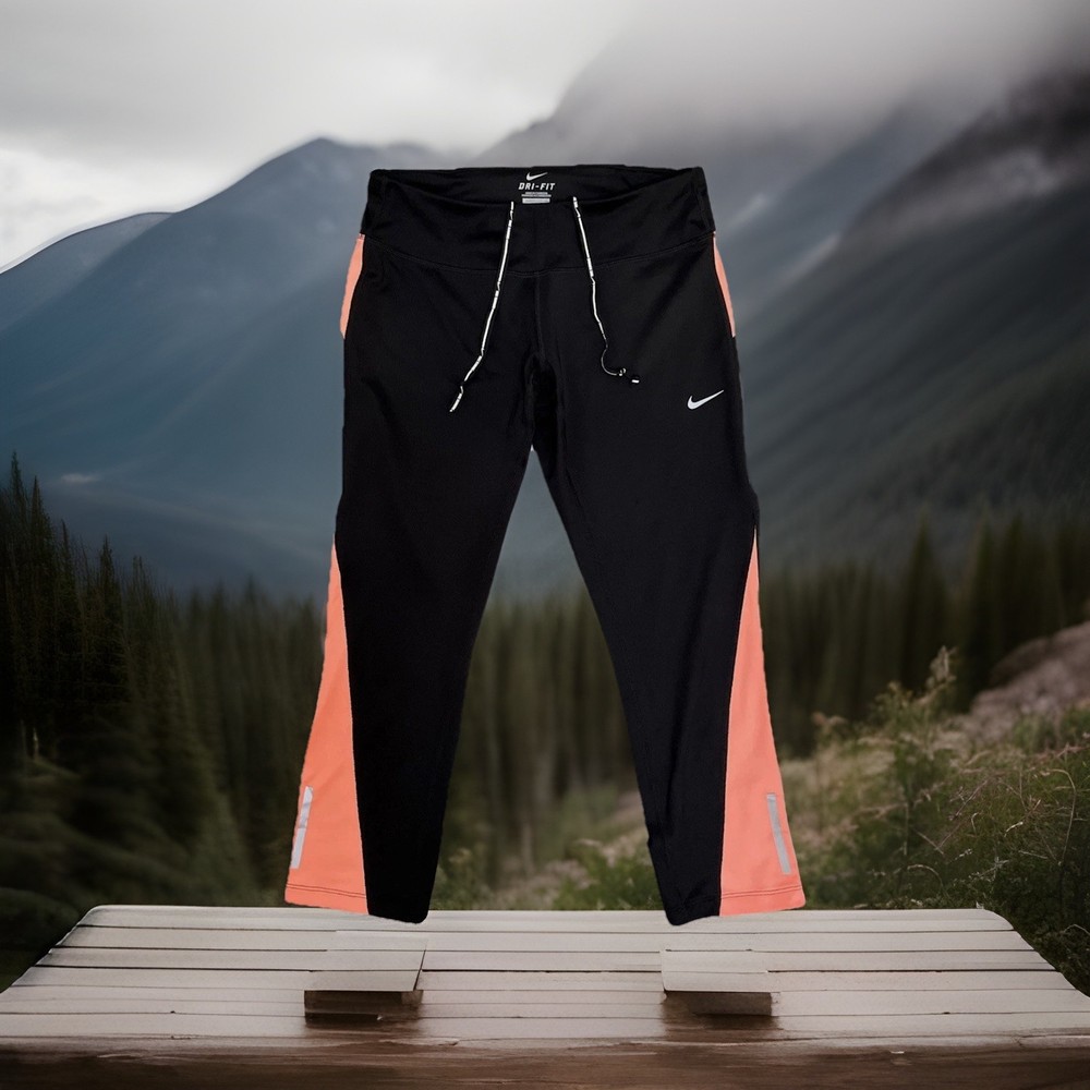 Nike Womens M Dri-Fit Running Leggings Crop Capri Workout Activewear Pants -A