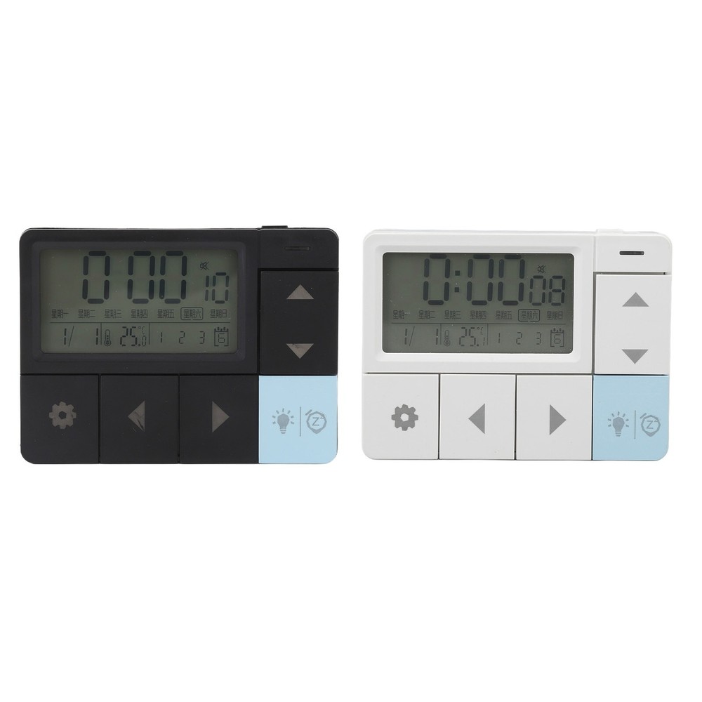 Digital Alarm Clock with LED Display for Time Date Week and Temperature  
