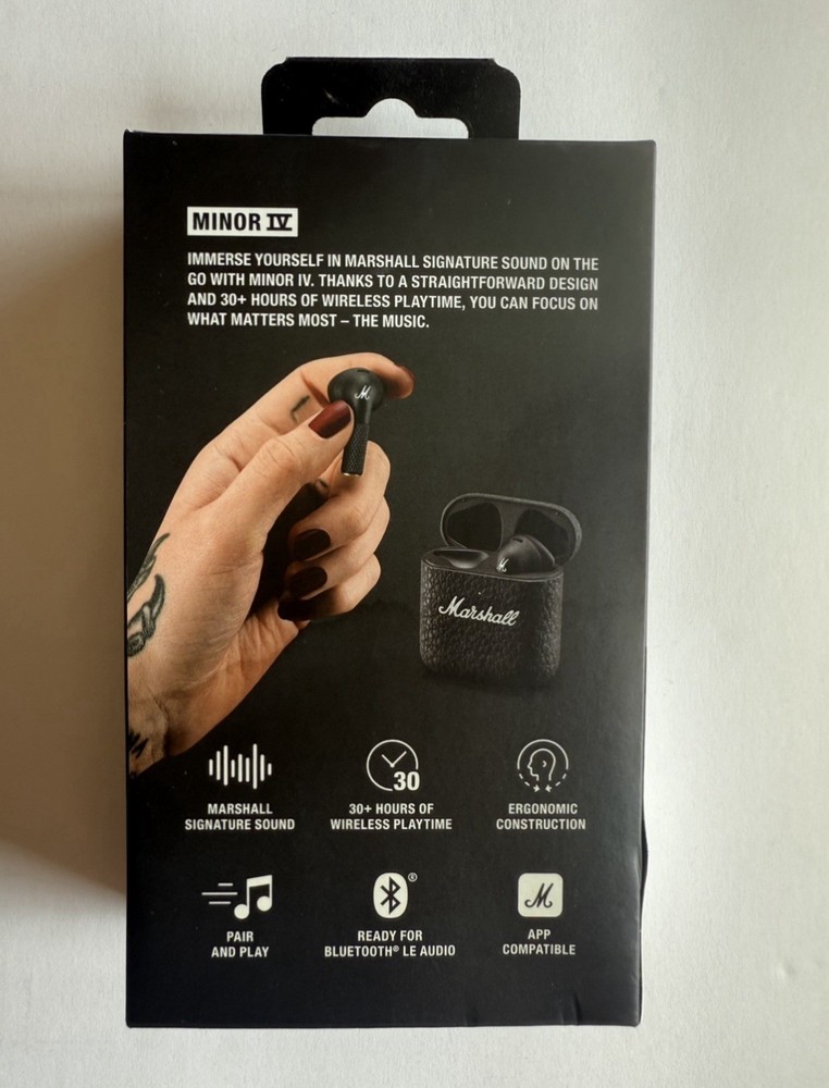 Marshall - Minor IV True Wireless Earbuds - Black x