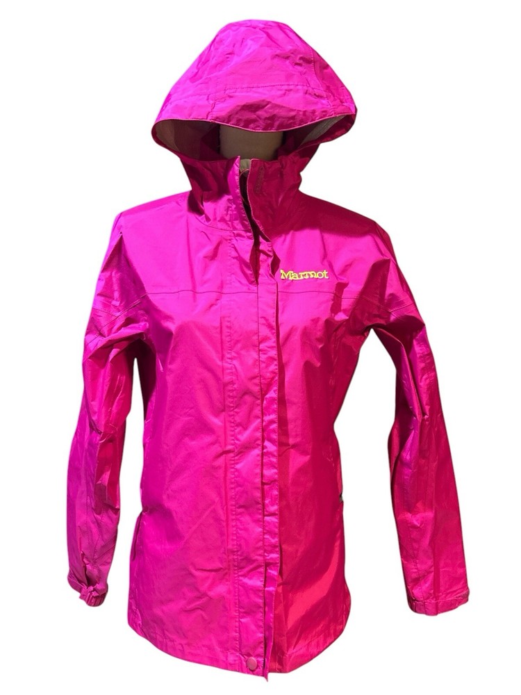 Marmot Nylon Jacket Rainwear Womens Sz M Hot Pink Outdoor Hiking Sports
