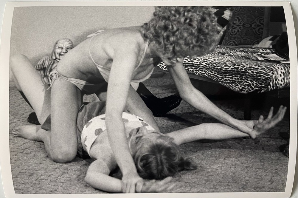 Triumph Studios Vintage Photo Female Wrestling Sexy Women Catfight Bikini 5x7