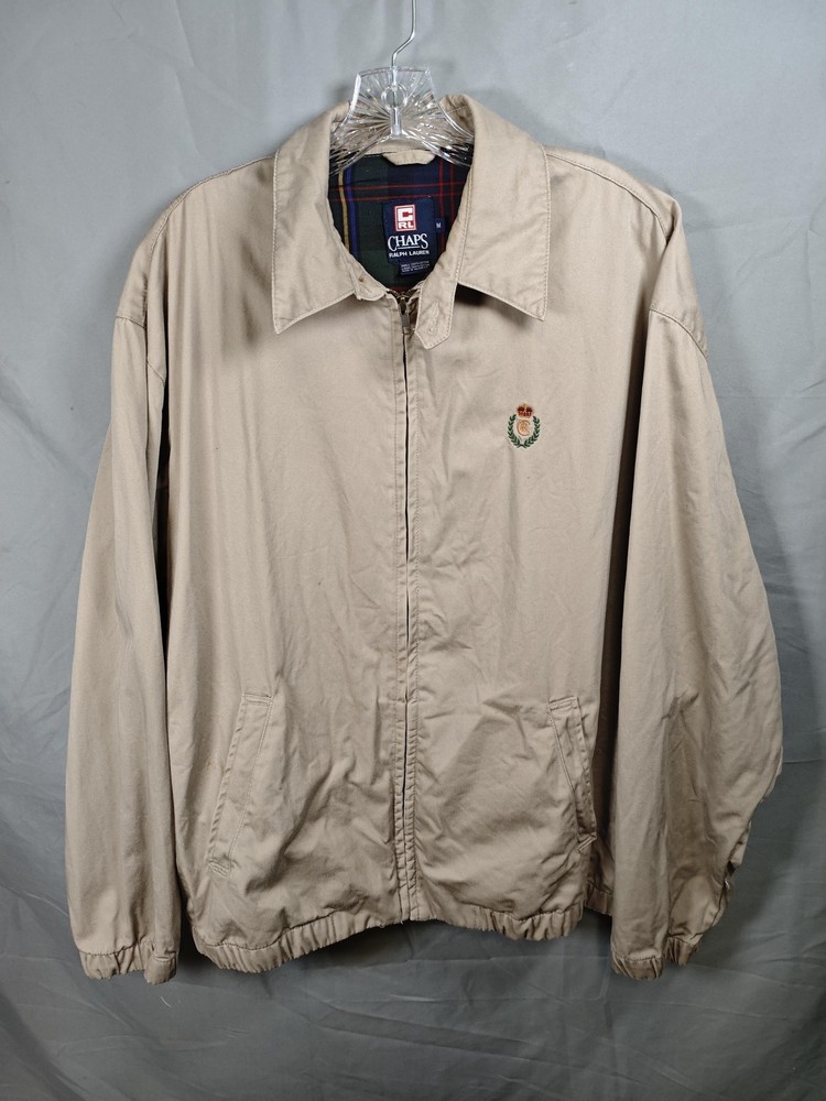 Chaps Ralph Lauren Jacket Mens Medium Full Zip Crest 90s Ralph Lauren Chaps