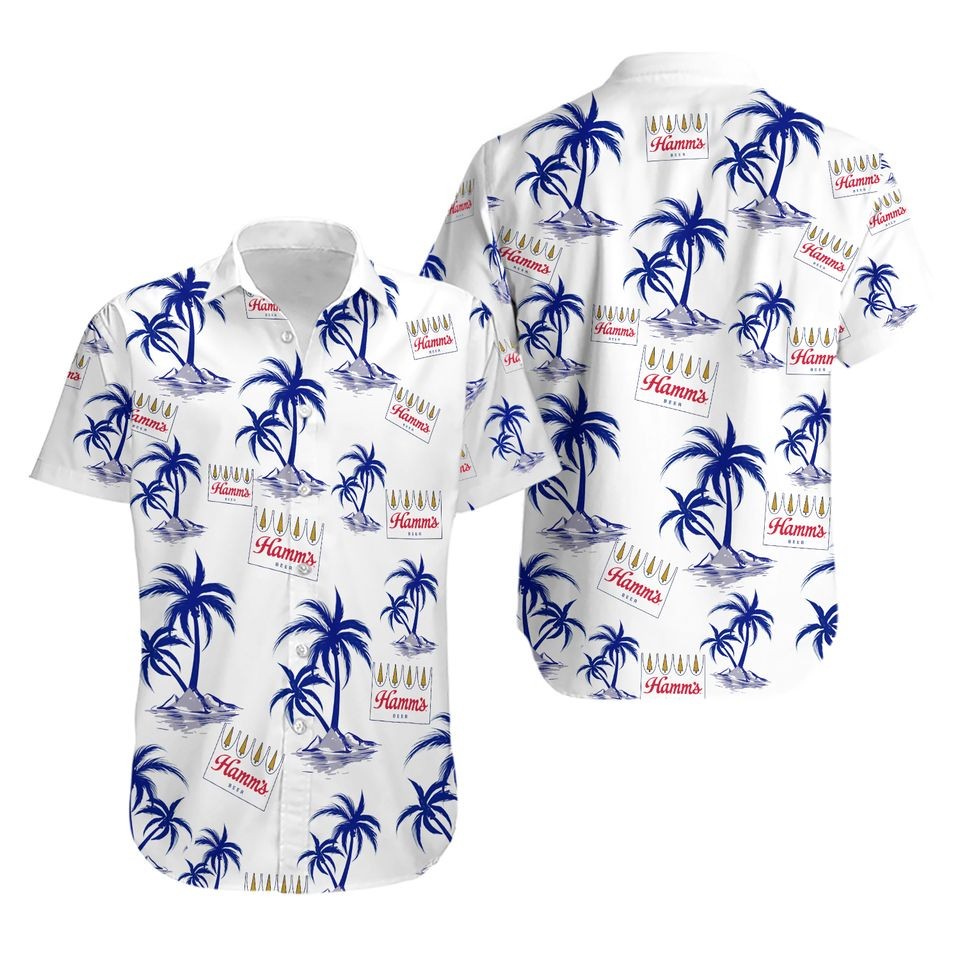 Hamms Beer Tropical Summer Hawaiian Shirt