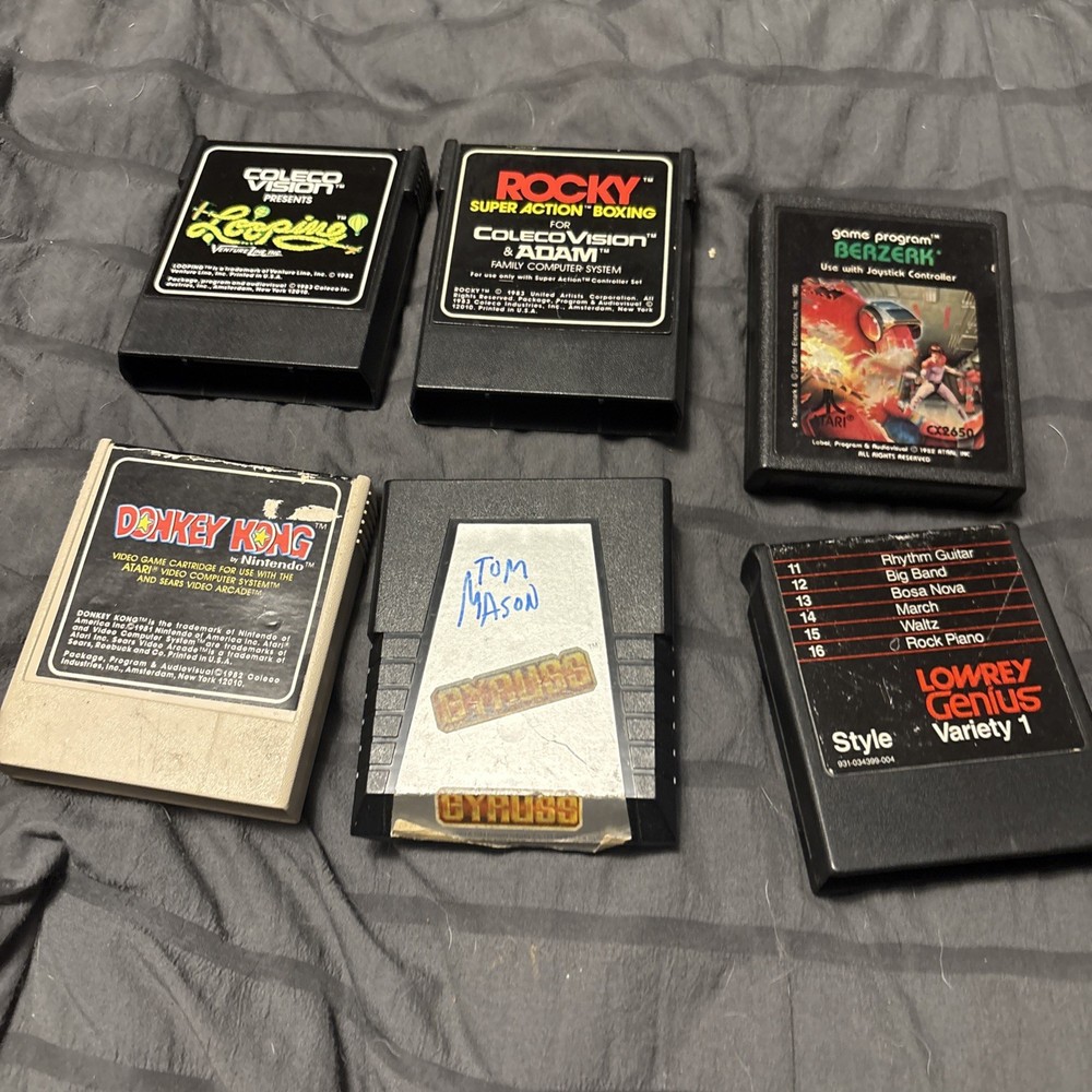 Lot Of 6  Vintage Atari Games Coleco