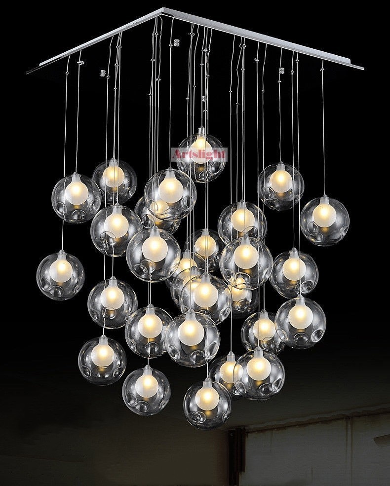 LED Glass ball Ceiling Light Living Room Bedroom Restaurant Pendant Lamp home