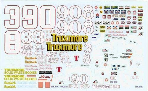 Ace #90 Truxmore 1971-73-Brooks/Glotzbach/Ridley 1/25 decal