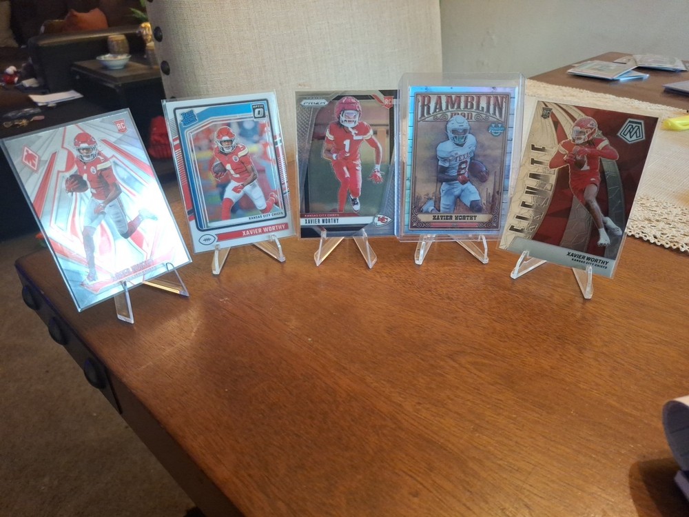 2024 Xavier Worthy 5 Card (RC) Lot (Prizm,Bowman U,Mosaic. Optic,Phoenix) Chiefs