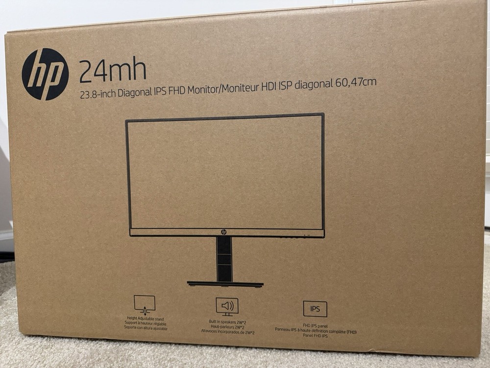 HP 24mh FHD Monitor with 23.8-Inch IPS Display (1080p)