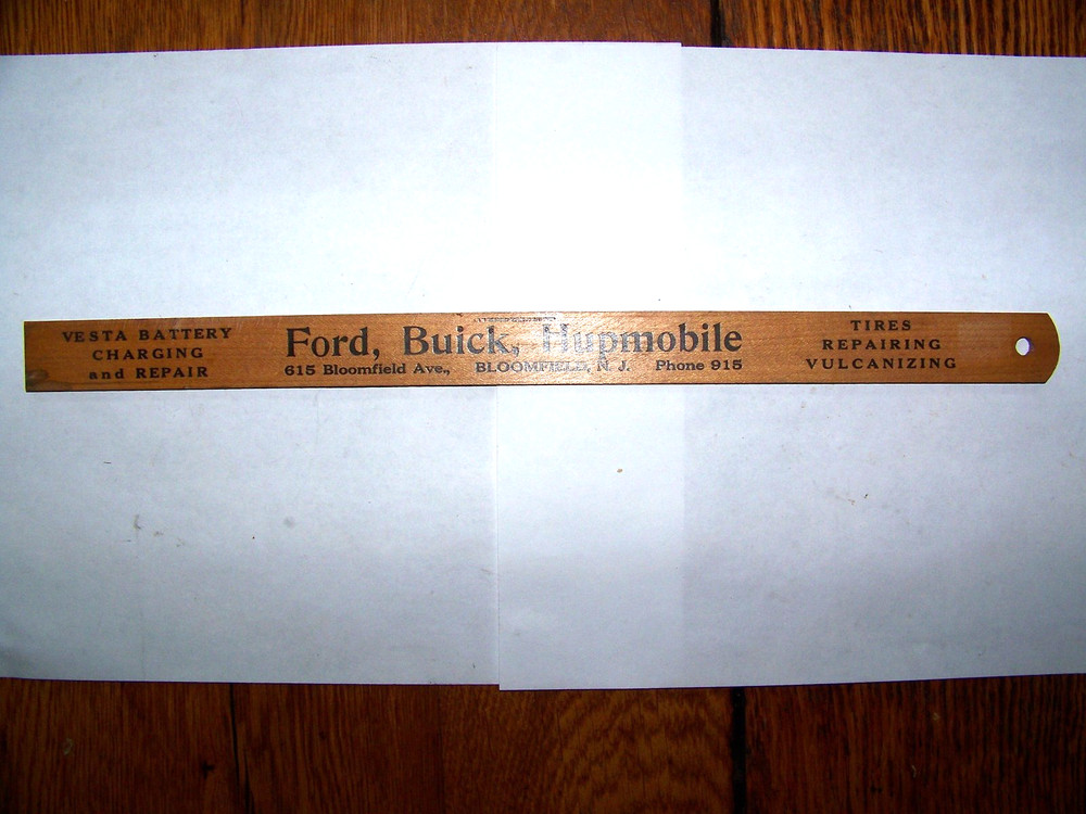 Ford Wooden Gasoline Advertising Stick Gas Gauge Pat. 1909  FORD BUICK HUBMOBILE
