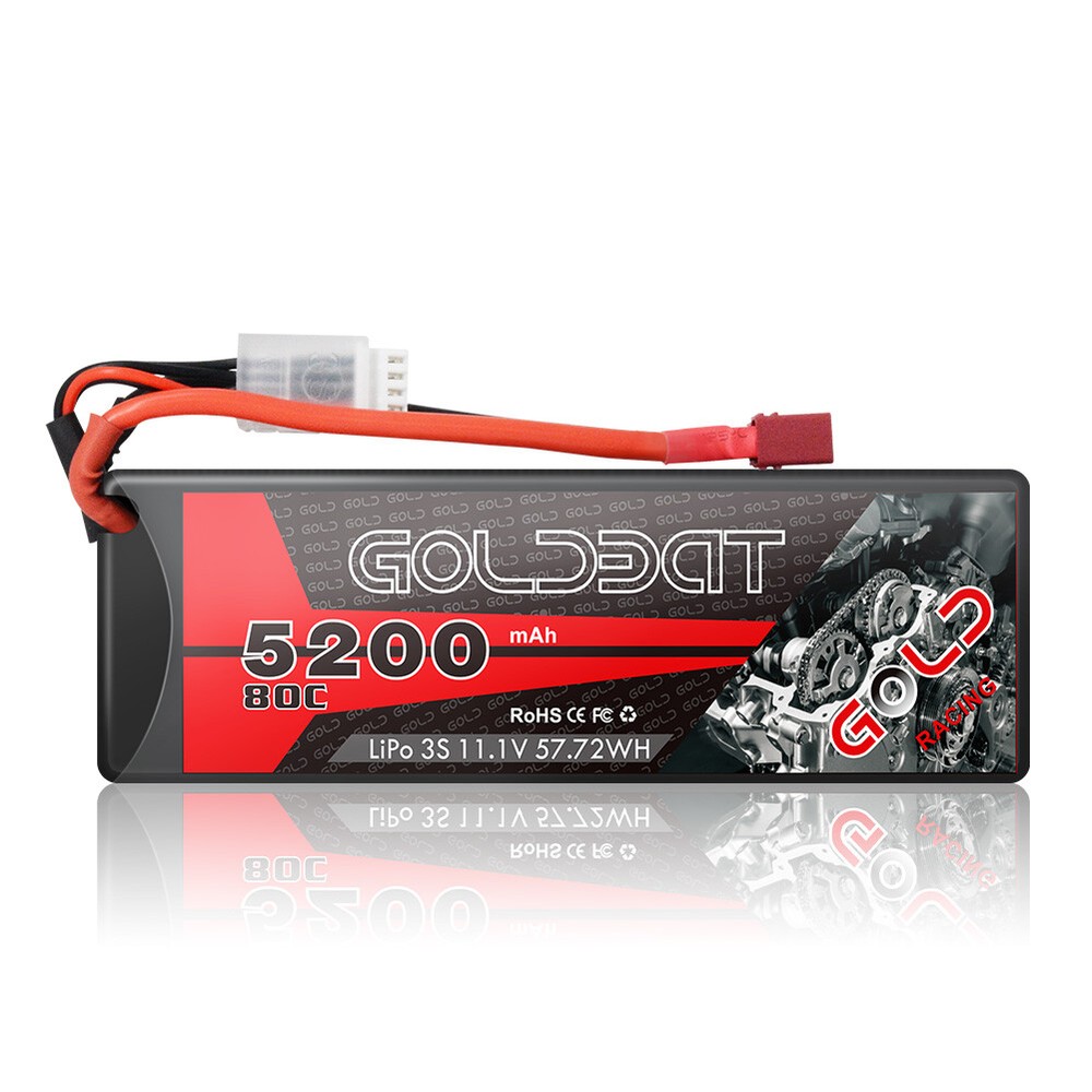5200mAh 3S 80C 11.1V Hardcase Lipo Battery with Deans Plug for RC Car Truck