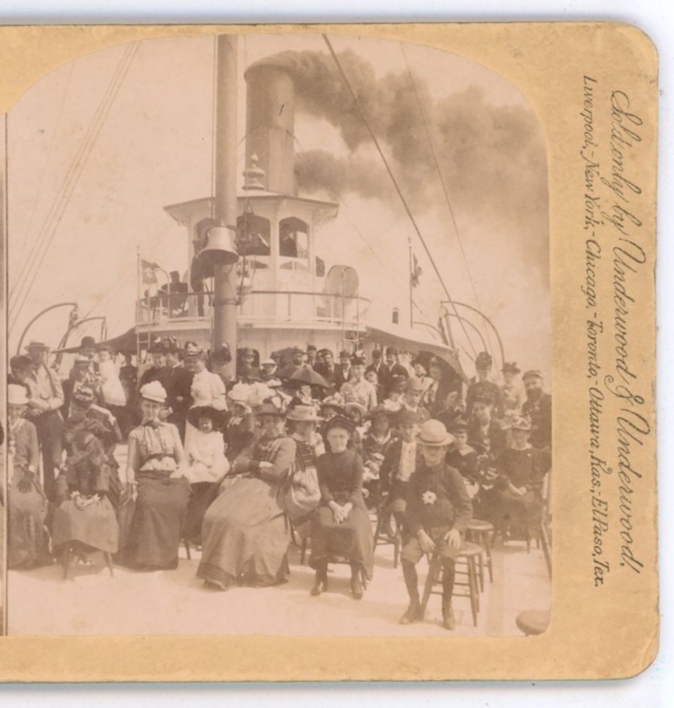 Deck of the 'Chicora' Lake Ontario C. Bierstadt Underwood Stereoview