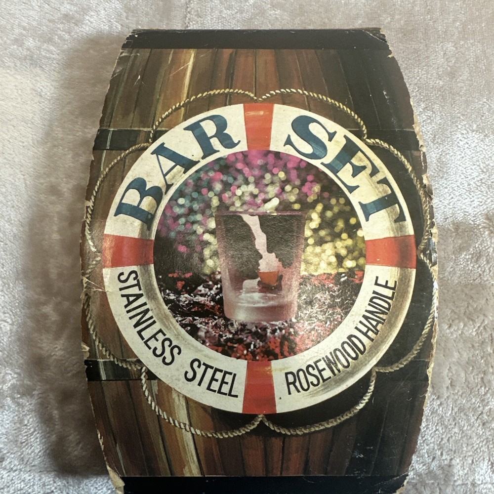 Vintage Bar Set With Rosewood handle