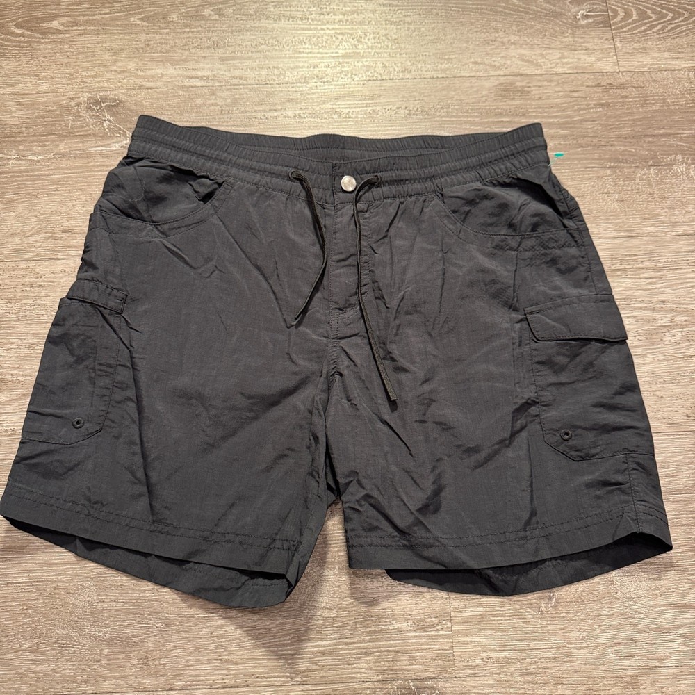 Columbia Shorts Mens Medium Black Hybrid Trunks Nylon Lightweight Hike Gorpcore