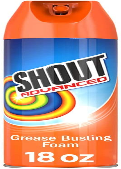 Shout Advanced Grease Busting Foam Laundry Stain Remover for Oil and Grease