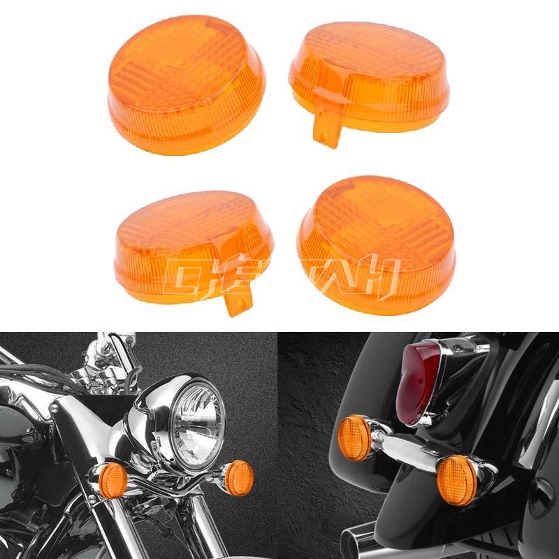 4PCS Turn Signal Light Lens Cover For Honda Shadow VT750 VT1300 Kawasaki VN 1600