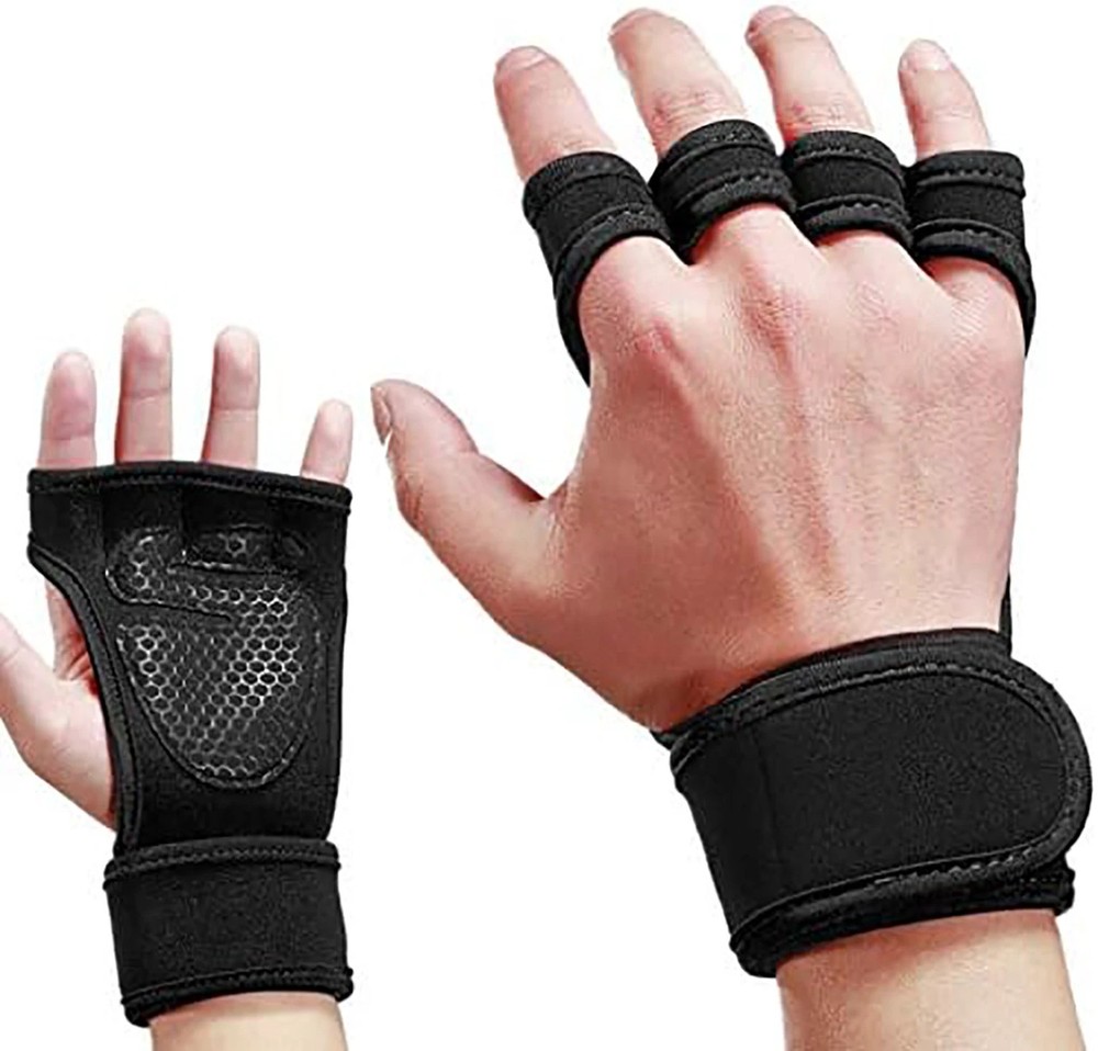 Sports Weight Lifting Workout Gloves With Wrist Wrap For Gym Training