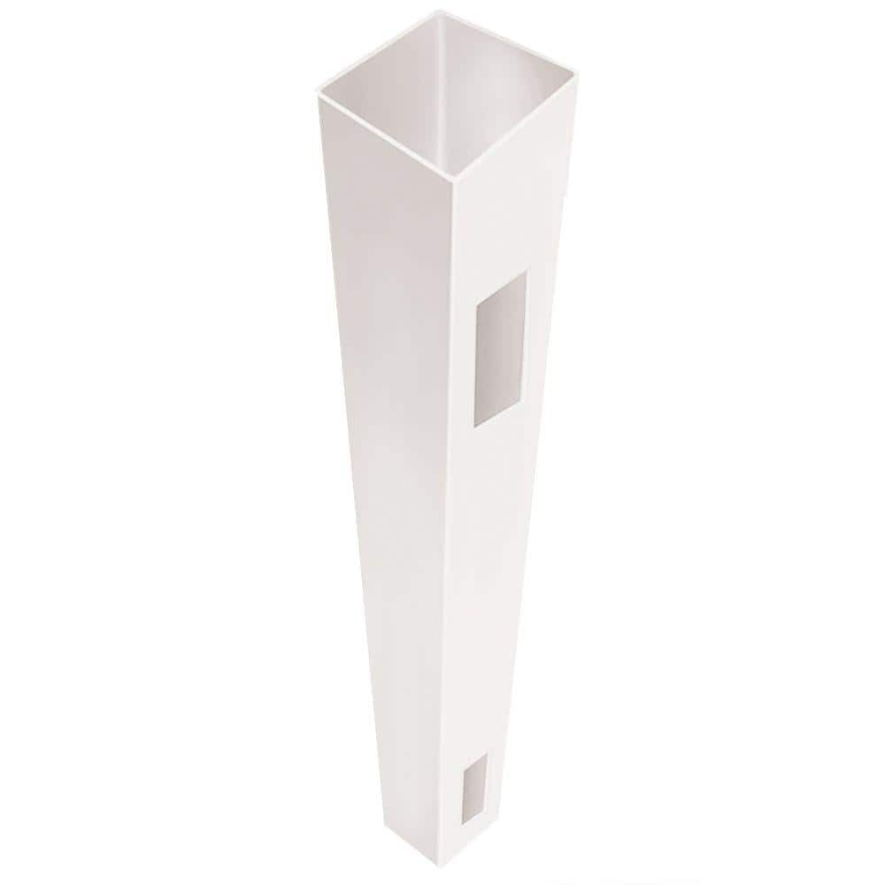 5x5x7ft White Vinyl Fence End Gate Post (B)