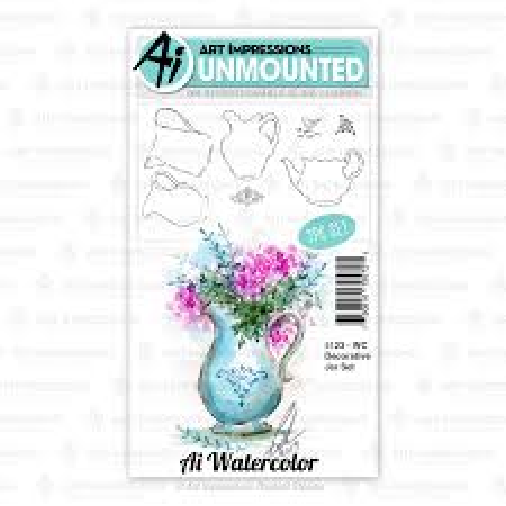 Art Impression RUBBER  STAMPS - DECORATIVE JAR
