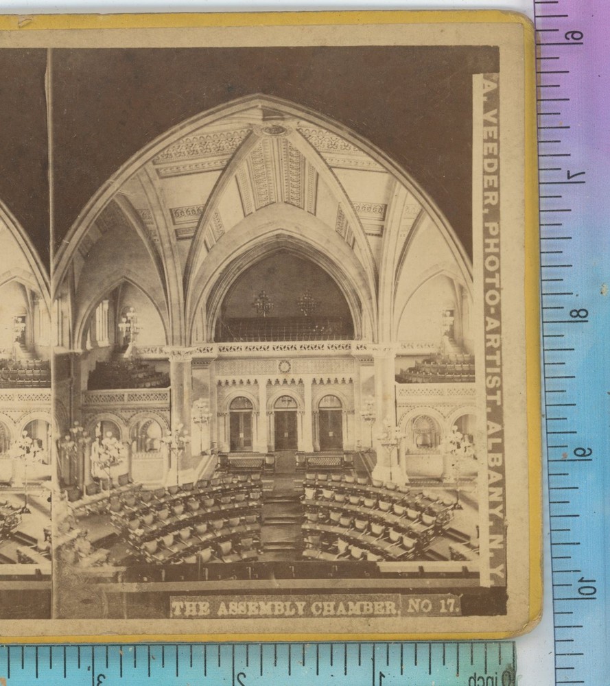 Assembly Chamber Albany NY New Capitol A. Veeder Stereoview