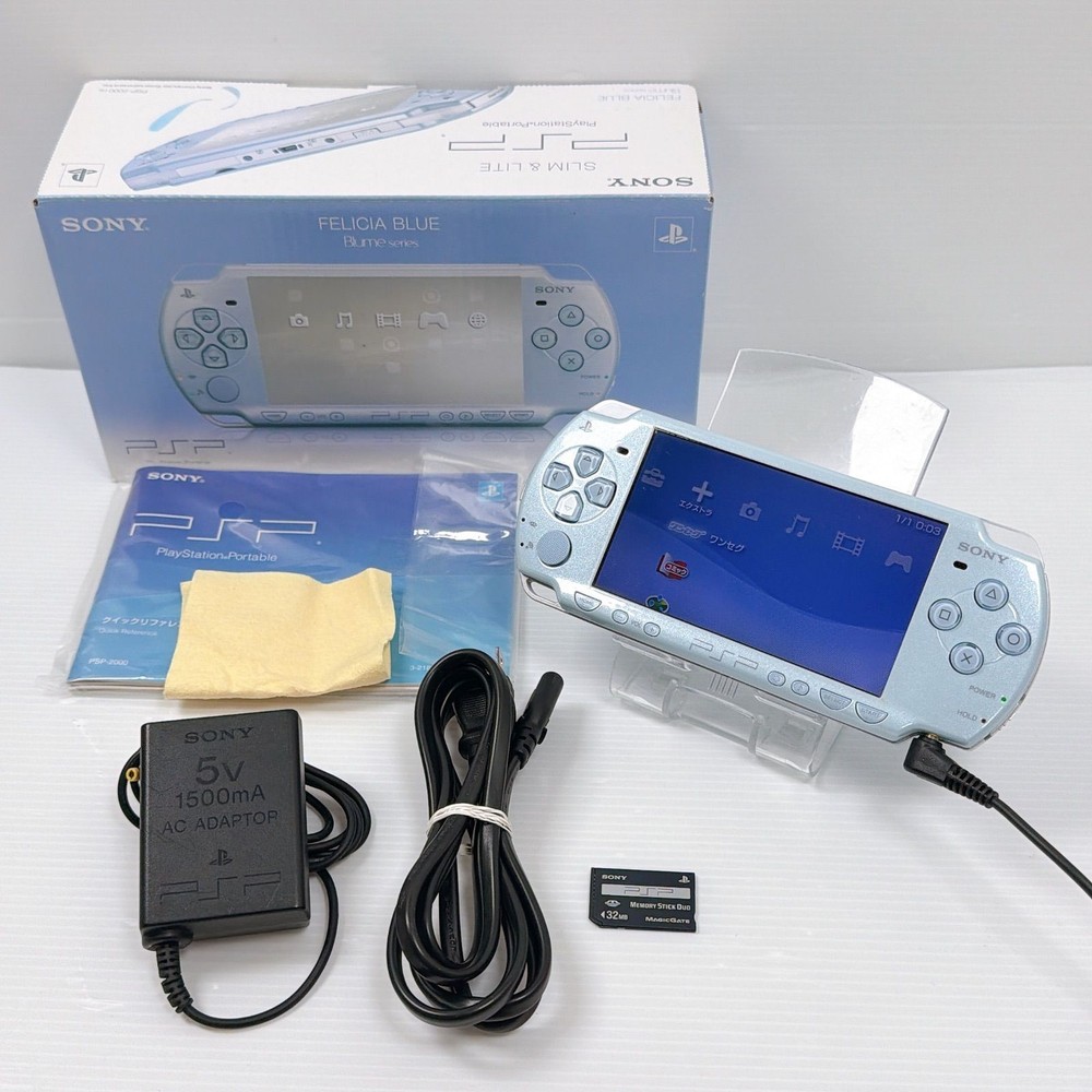 PSP 2000 Felicia Blue FW6.60 Sony PlaySt Tested Working Japan
