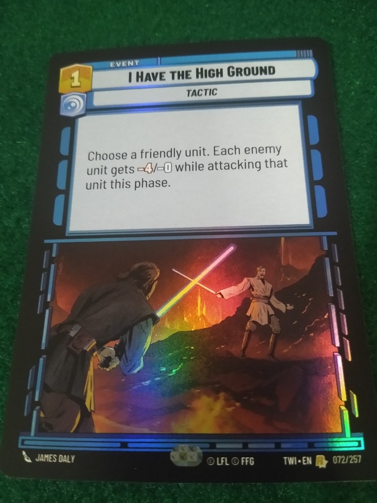 STAR WARS UNLIMITED I HAVE THE HIGH GROUND#72 TWILIGHT OF THE REPUBLIC RARE FOIL