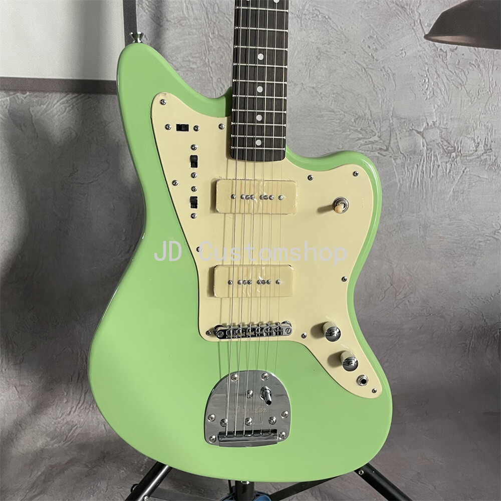 '50S Jazz Master Surf Green Electric Guitar Maple Neck P90s Rosewood Fretboard
