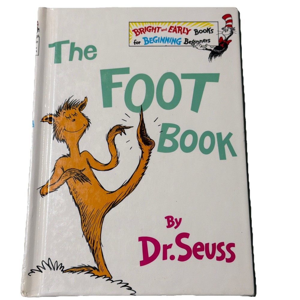VTG Dr Seuss Book 1968 The Foot Book Random House New York Hard Cover