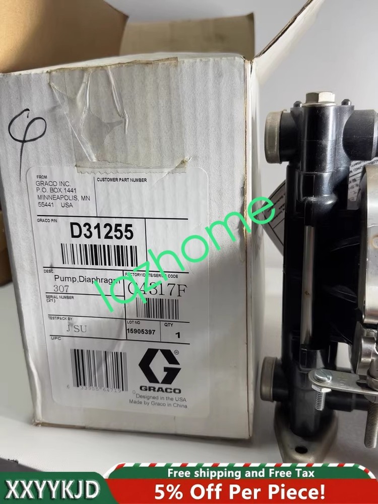 1PCS graco D31255 HUSKY 307 diaphragm pump new via FedEx or DHL
