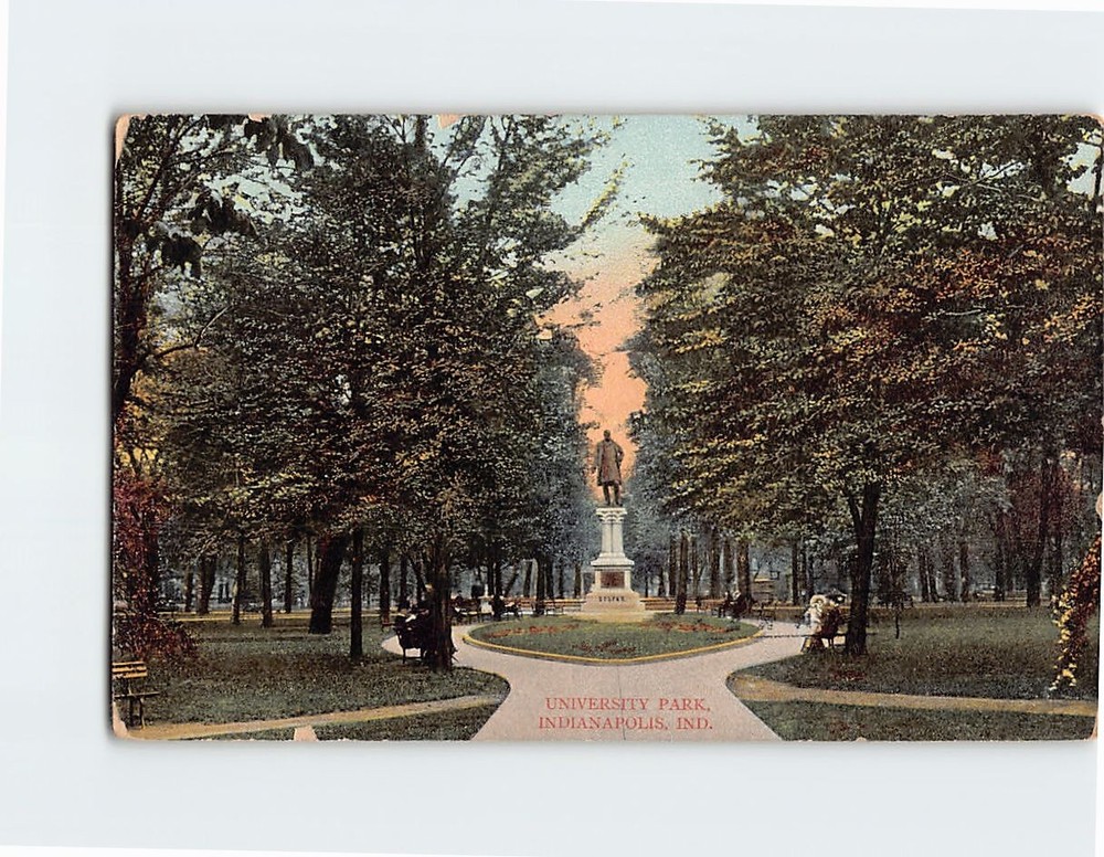 Postcard University Park Indianapolis Indiana USA