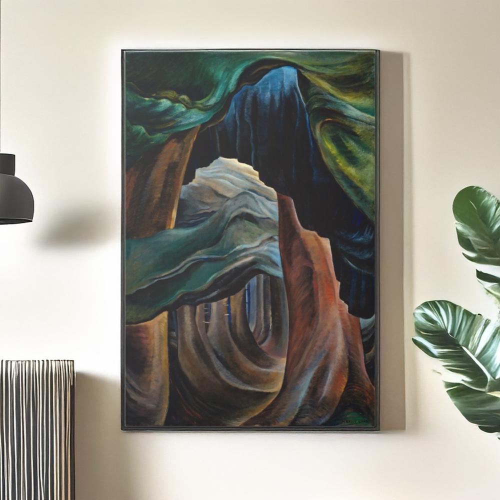 Emily Carr Forest Canvas Wall Art, Abstract Spiritual Forest Poster Print-image