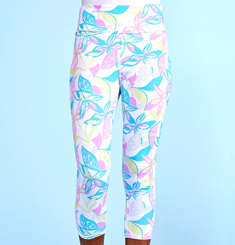 FRESH PRODUCE XSmall WHITE BEACHSIDE BLOOMS Oceanside Capri Leggings NWT $49 XS