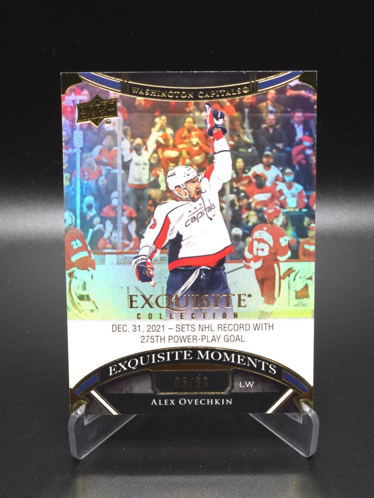 275th PPG! Alex Ovechkin 2022-23 UD Exquisite Collection Moments #05/99 #ECM-AO