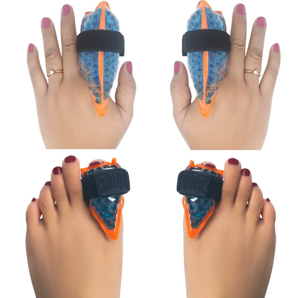 Reusable Hot Cold Therapy Gel Packs for Fingers and Toes 4-Piece Set