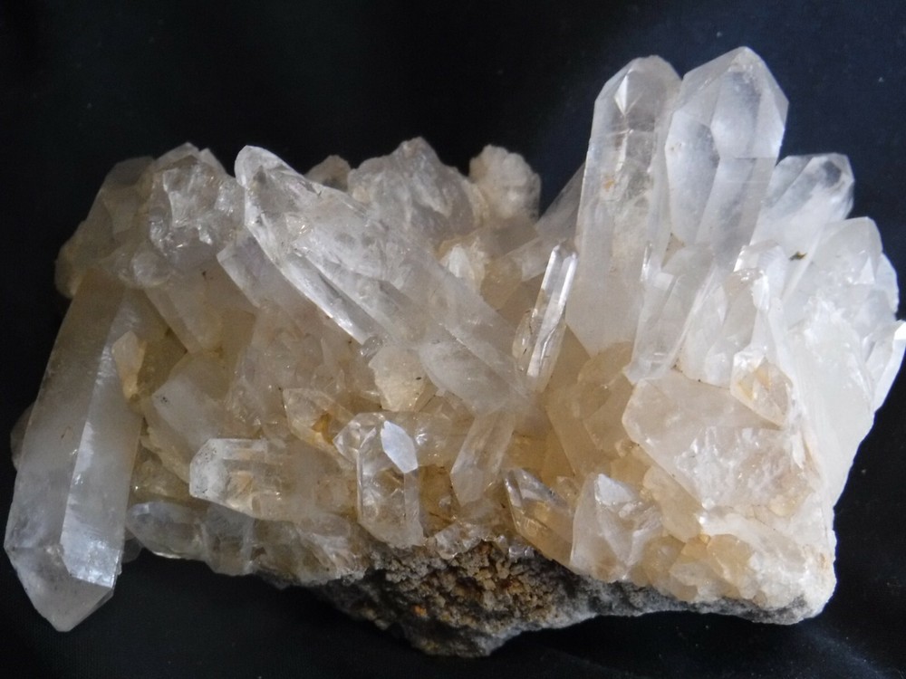 clear quartz crystal cluster