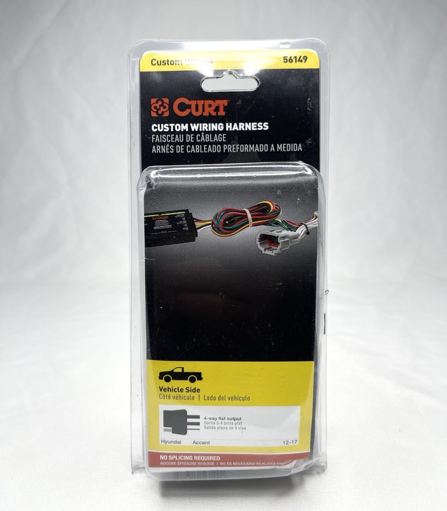 Curt 56149 Custom Wiring Connector For Hyundai Accent 2012-17