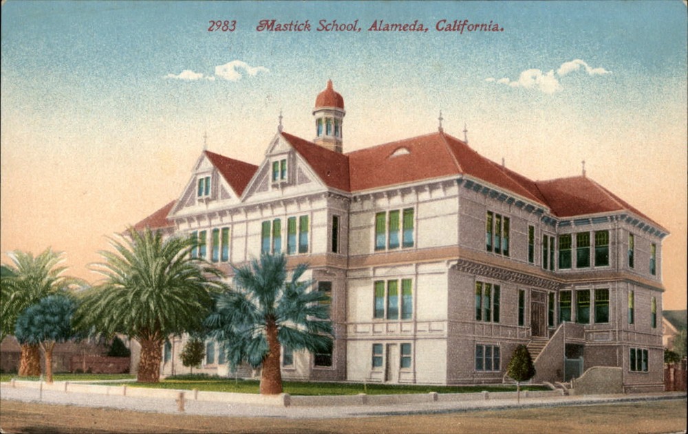 Mastick School Alameda California ~ Edw Mitchell Publ ~ c1910 vintage postcard