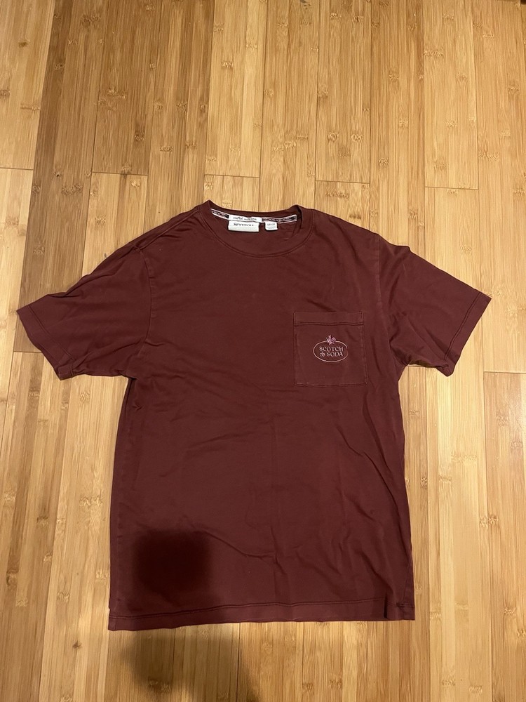 Scotch And Soda Small Maroon Shirt In Great Condition