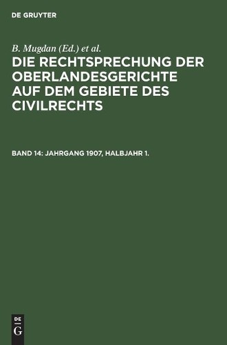 Jahrgang 1907, Halbjahr 1. (Hardback)