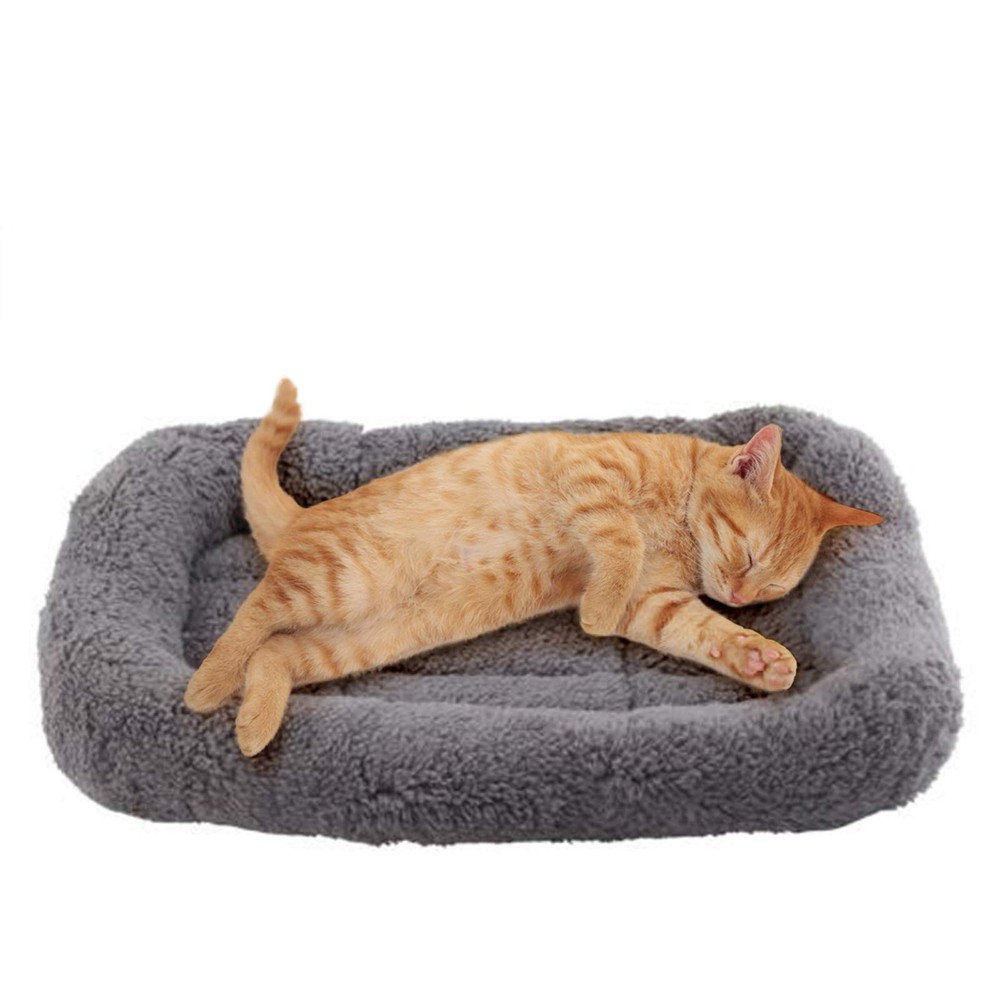 Cozy 10x15 Cat Mat Bed with Pillow Edge for Pets