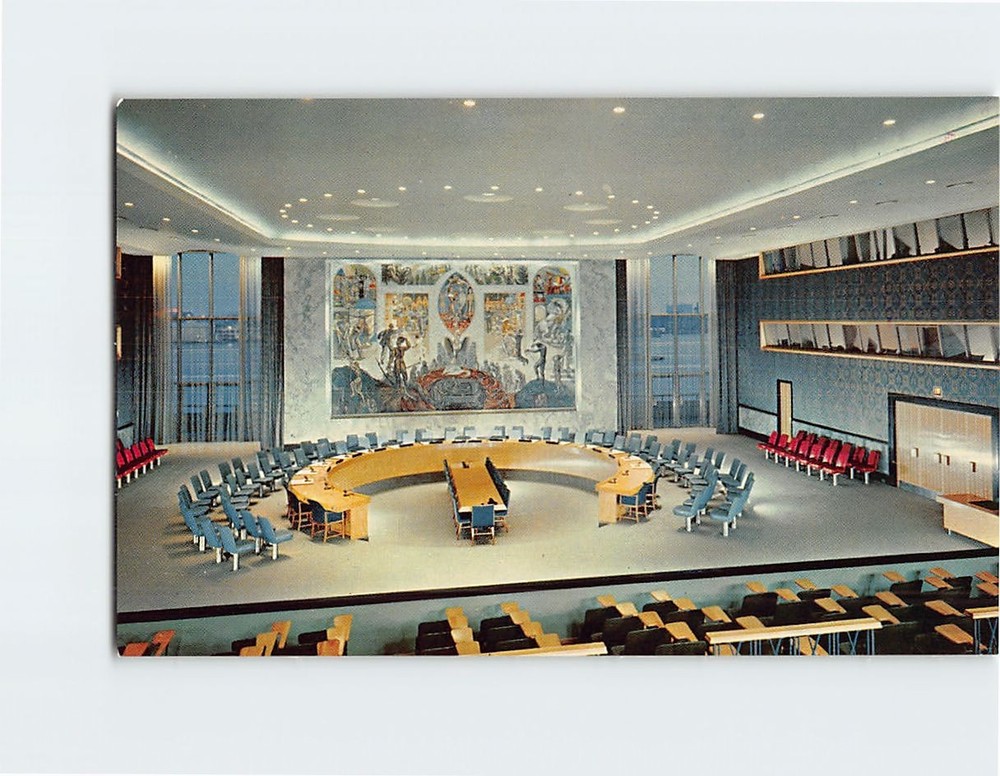 Postcard Security Council Chamber United Nations Headquarters New York USA