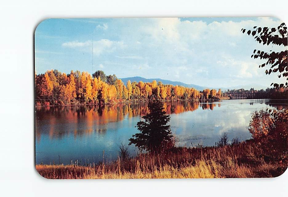 Postcard Sand Creek Flows Into Lake Pend Oreille Sandpoint Idaho USA America