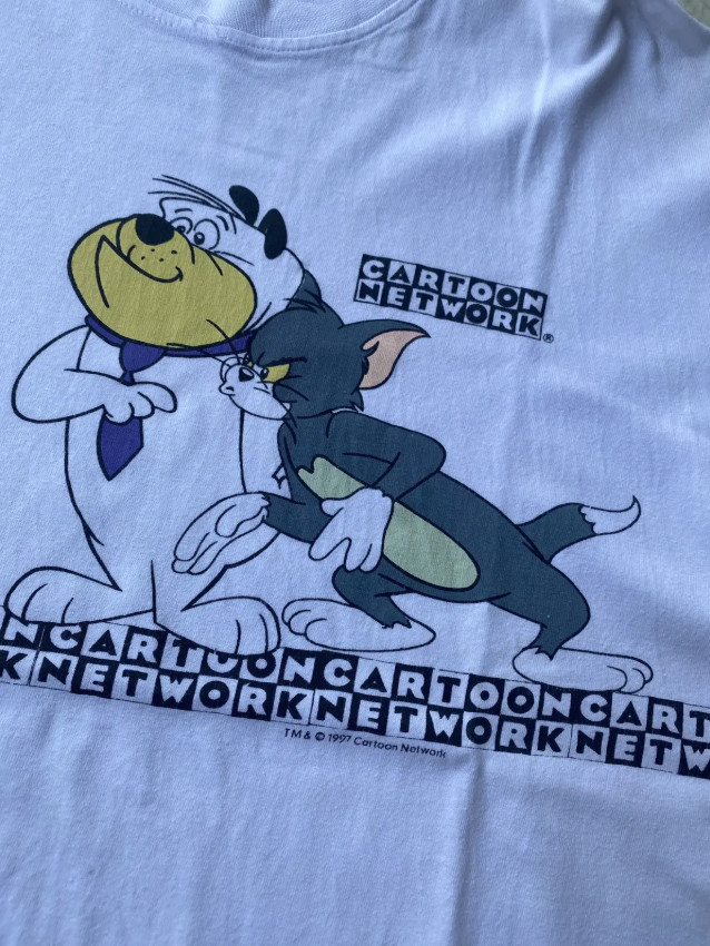 Vintage Cartoon Network Tom and Jerry Tee 1997 Classic Animation Shirt Rare