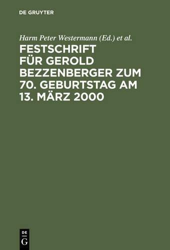 Harm Peter West Festschrift Für Gerold Bezzenberger Zum 70. Geburtsta (Hardback)