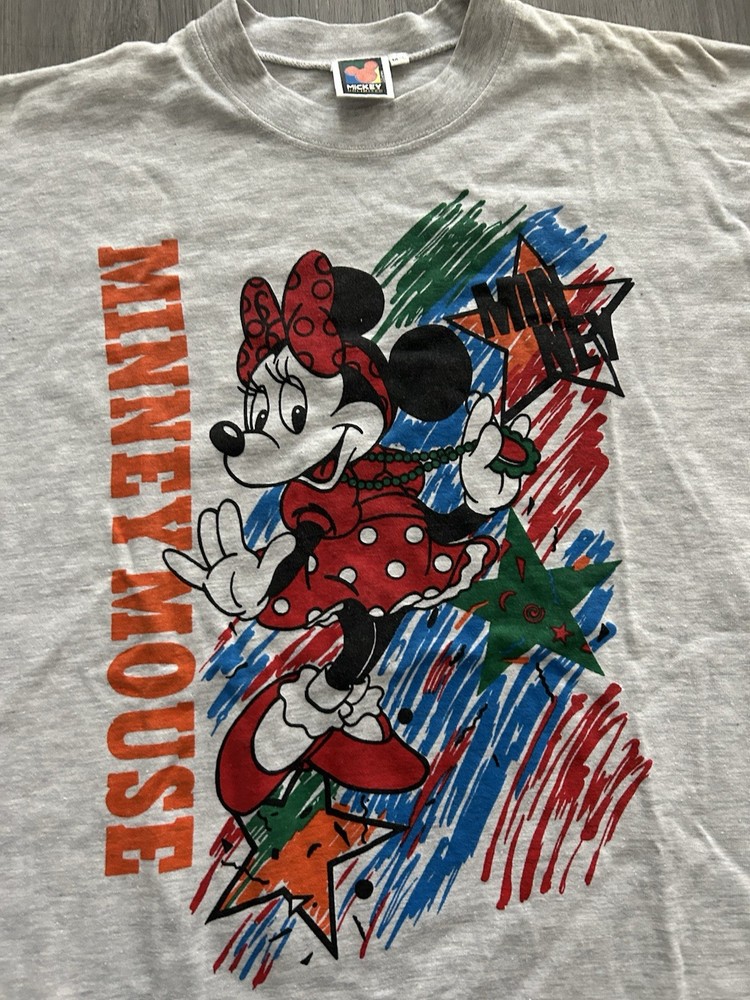 Vintage Minnie Mouse Mickey Unlimited Disney Graphic T-Shirt 90s Single Stitch