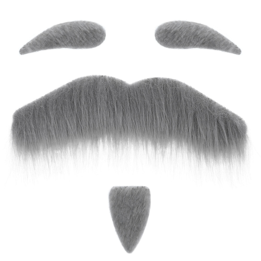 Fake Beard Realistic Eyebrows Halloween Costume Accessories for Teens Adults